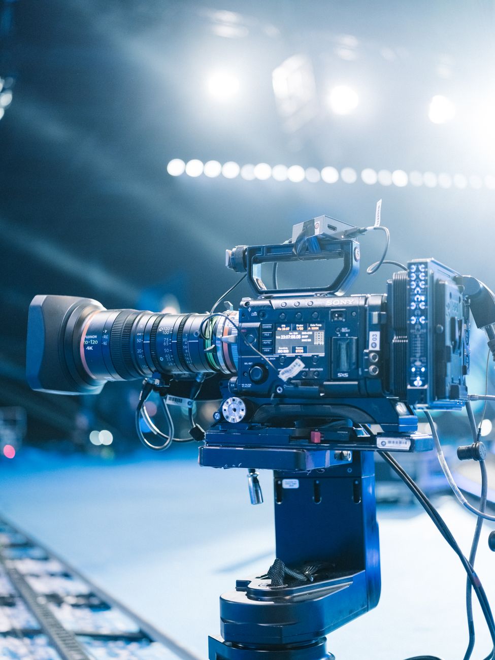 Cinematic video production equipment stage