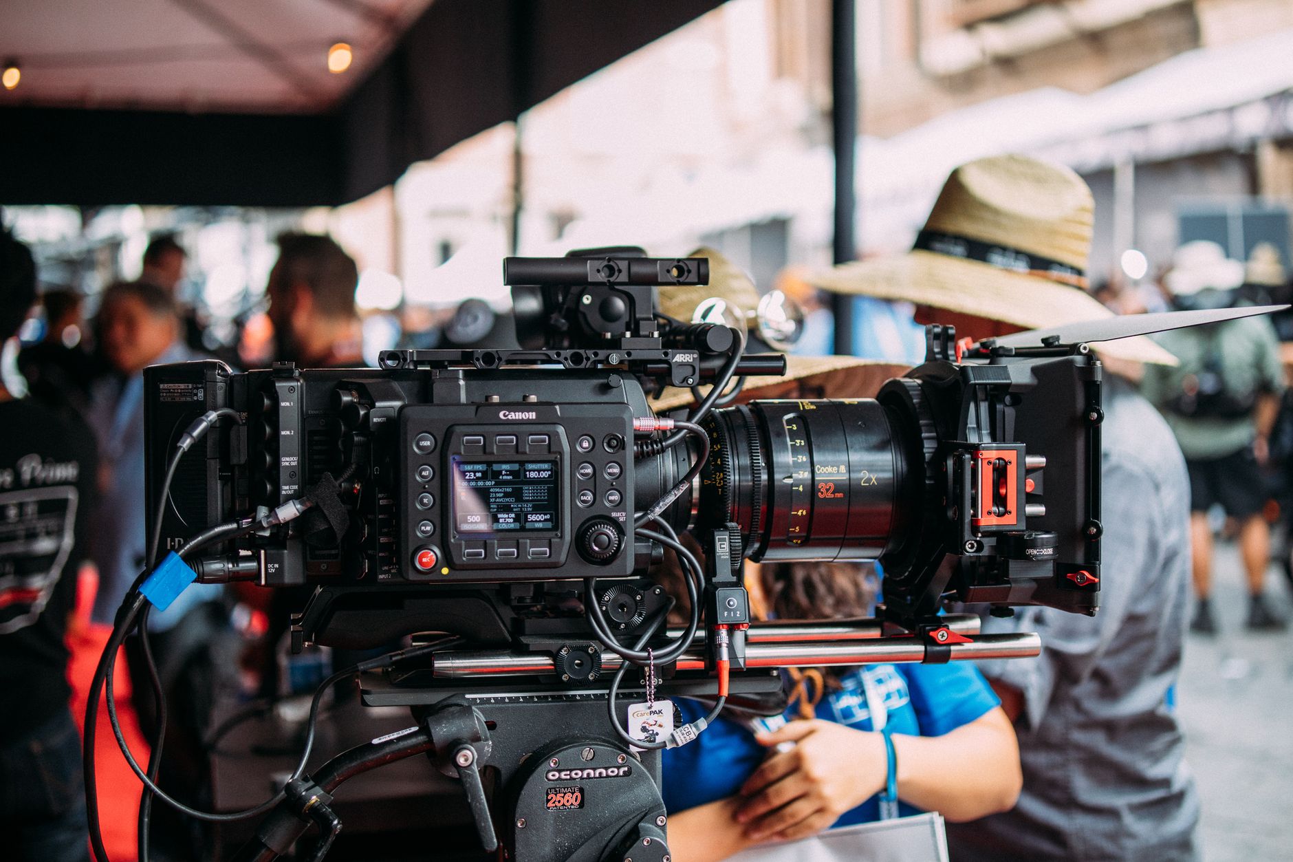 Behind the scenes camera setup on stage